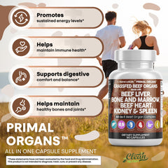 Premium grass-fed beef liver capsule packaging