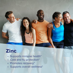 Close-up of premium immune-support zinc supplement