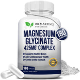 Premium Magnesium Glycinate 425mg bottle with 180 vegan capsules