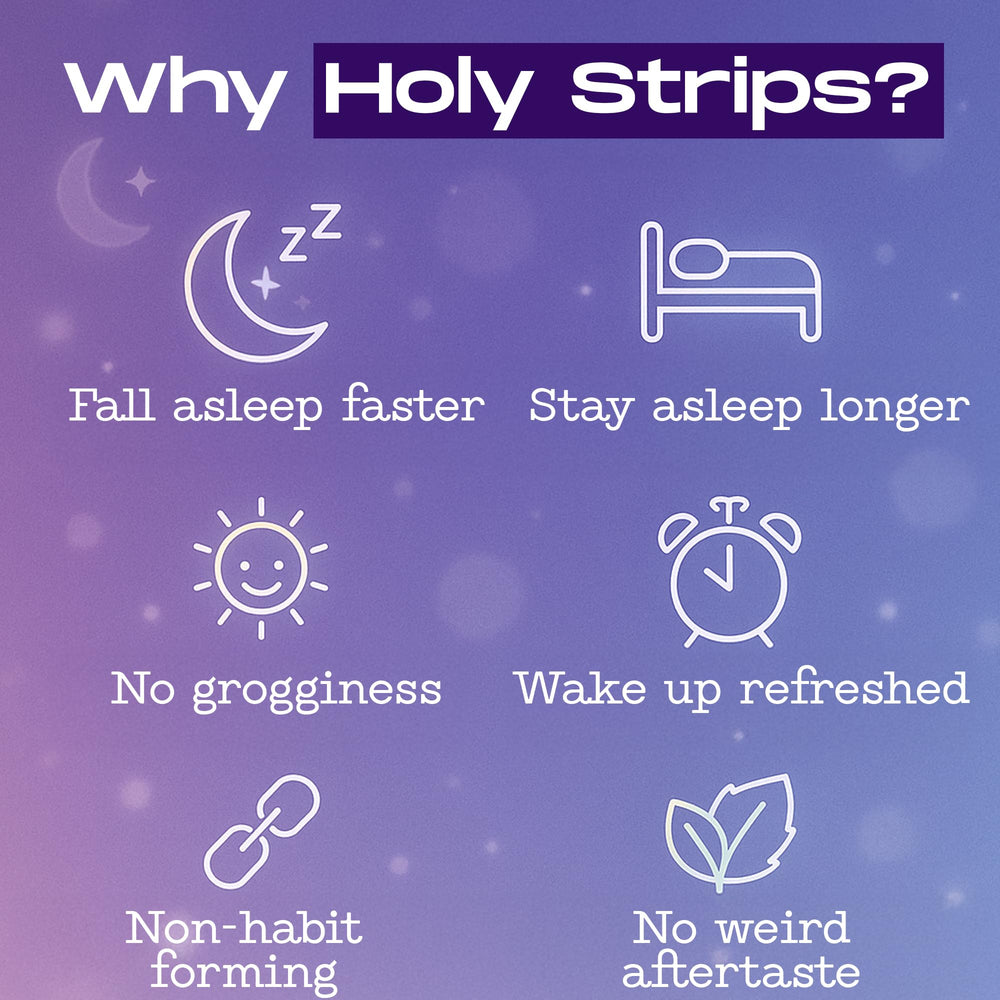 Travel-friendly melatonin strips with compact packaging