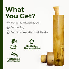 Thick, hand-selected Miswak sticks ready for use