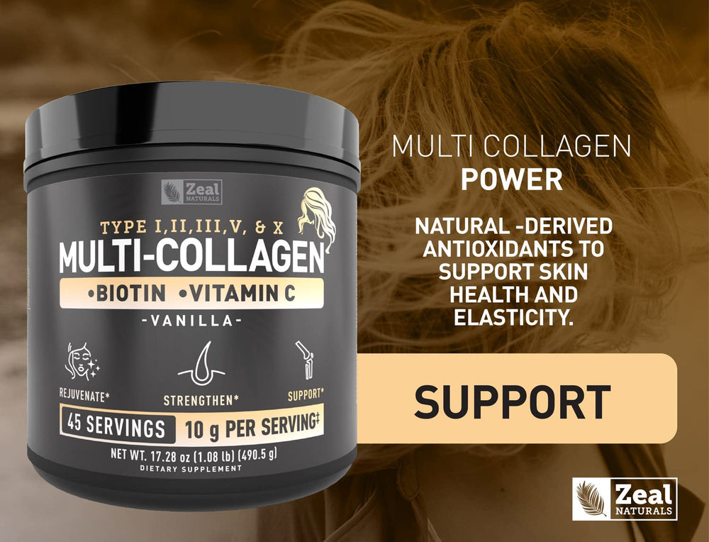 Bulk packaging option for Premium Multi Collagen Peptides Powder Vanilla