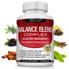 Main product image showing Premium Natural Balance Blend Complex with 60 capsules