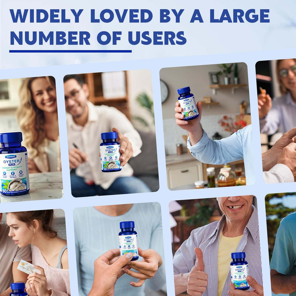 GMP compliant oyster extract supplement product shot