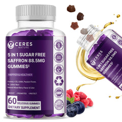 Bottle of Premium Saffron Extract 88.5mg gummies