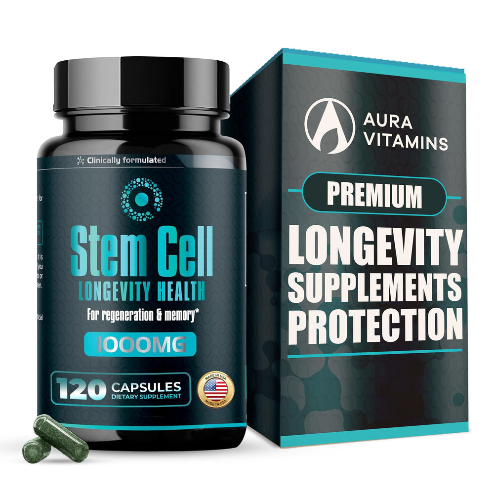 Premium Stem Cell Supplement 1000mg bottle with 120 capsules