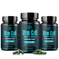 Front view of Premium Stem Cell Supplements bottle with 1000mg label