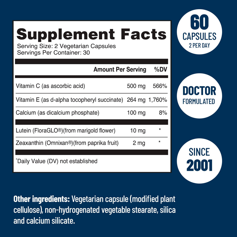 Premium vegetarian capsules for eye vitamins