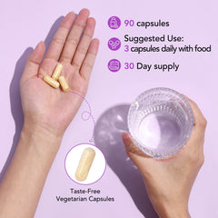 Close-up of 50mg D-Chiro Inositol ingredient label