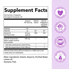 Vitamin D3 400 IU included for fertility support