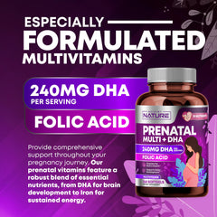 Product packaging with pregnancy journey graphic