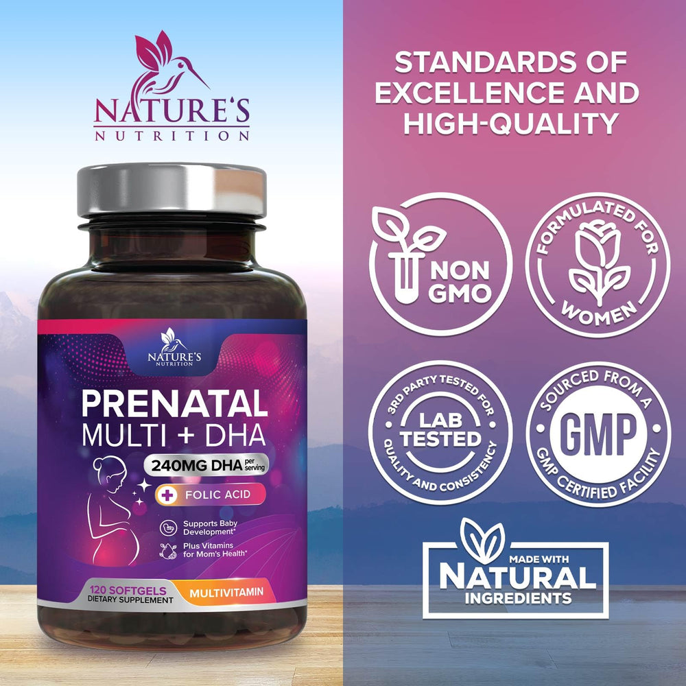 Lab-tested, GMP-certified prenatal multivitamin label
