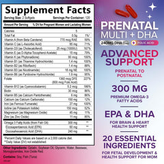 Omega-3 DHA prenatal supplement for fetal brain development