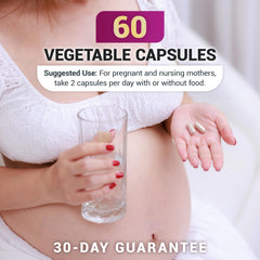 Image highlighting 11 powerful superfoods in the prenatal formula
