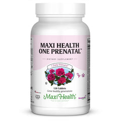 Bottle of prenatal vitamins with 120 tablets