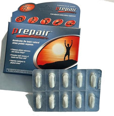 Close-up of Prepair Fatigue Formula bottle label