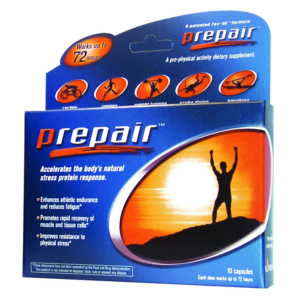 Lifestyle shot of Prepair Fatigue Formula on a desk