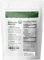 Healthy green smoothie made with spirulina powder