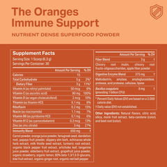 Glass of prepared orange immune support drink