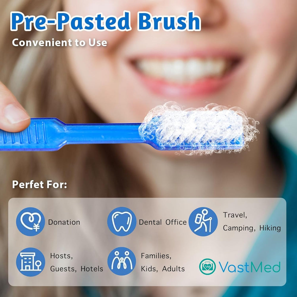 Yellow prepasted toothbrush