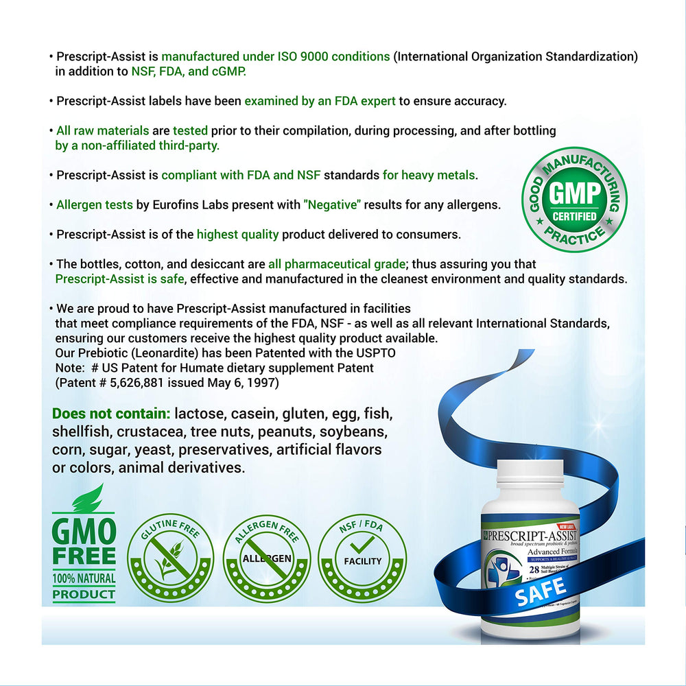 Prescript-Assist stomach-acid viability graphic demonstrating seed-like capsule protection.
