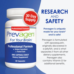 Close-up of Prevagen bottle label