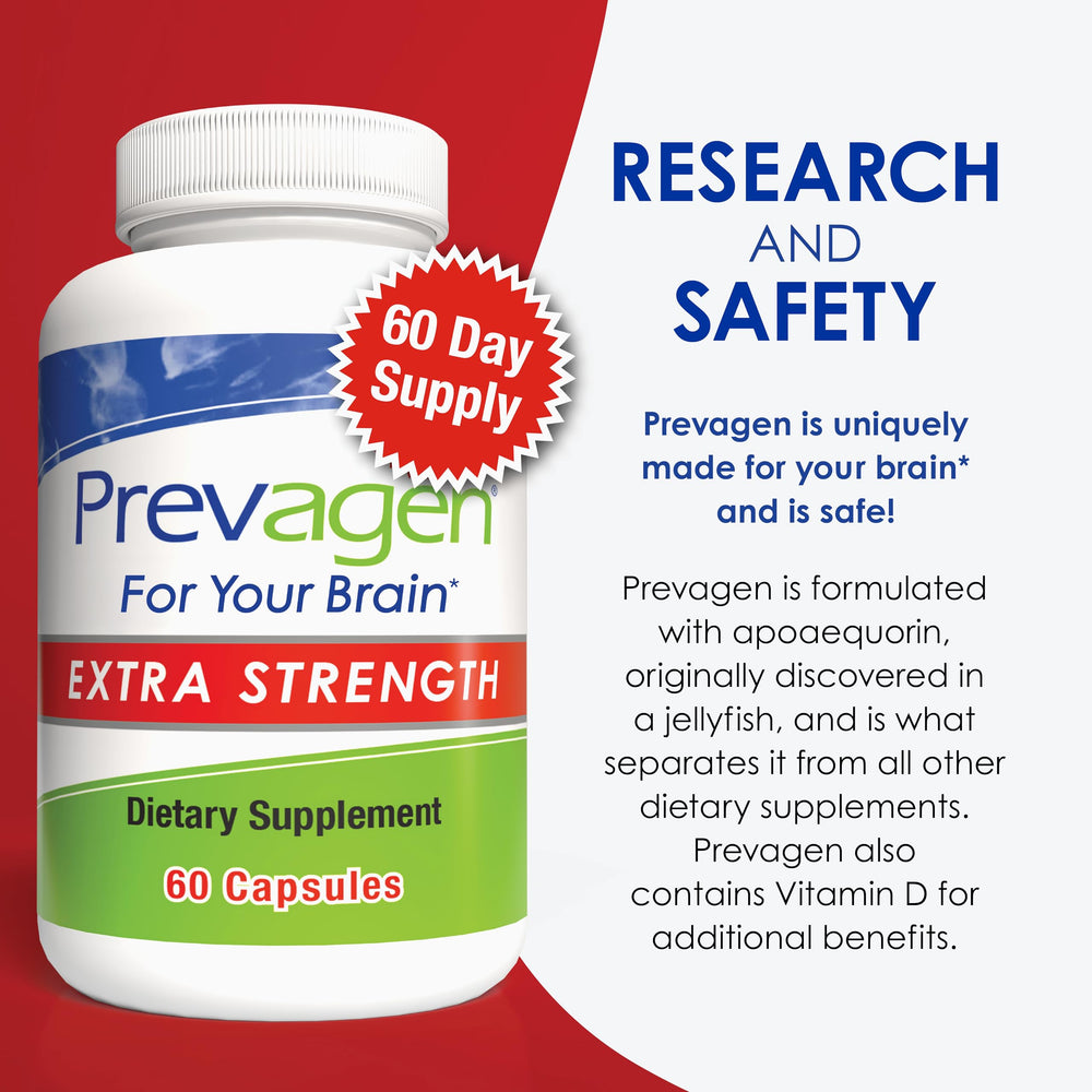 Prevagen bottle side view showing cap and labeling