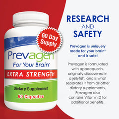 Prevagen bottle side view showing cap and labeling