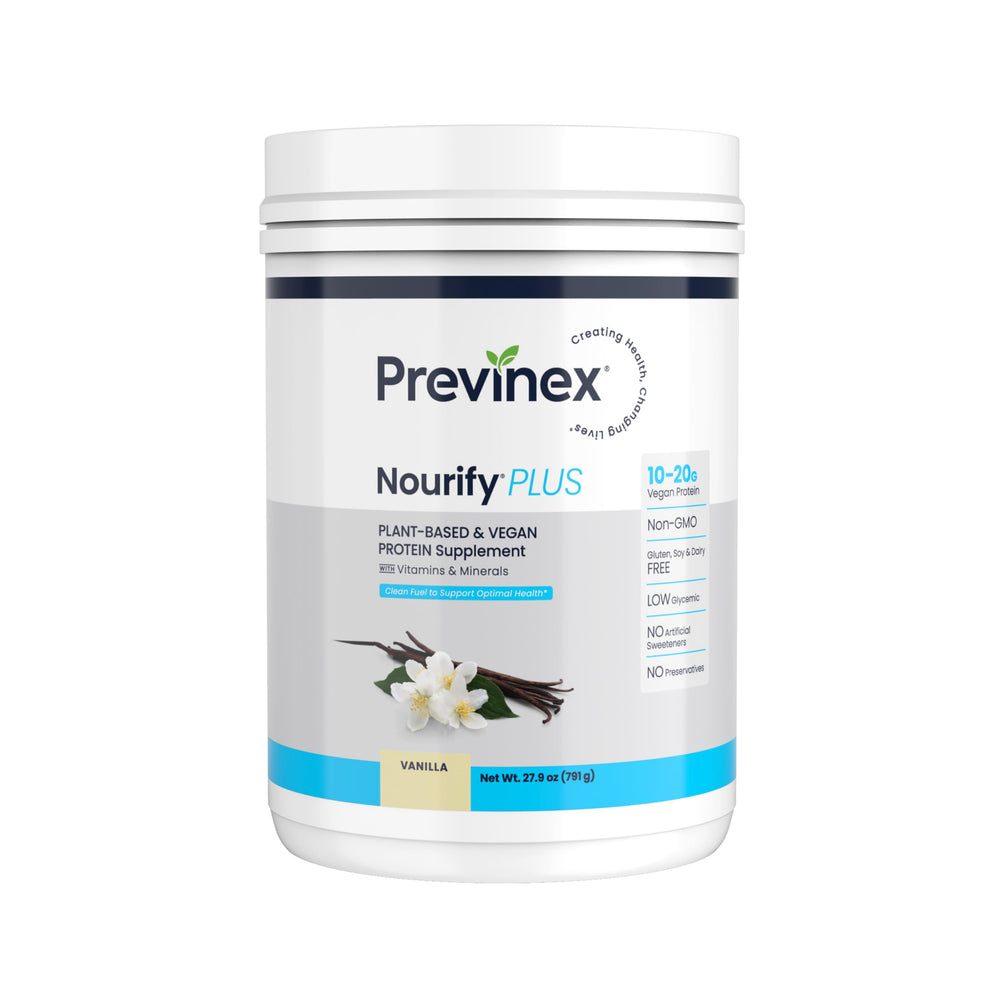 Product image: Previnex Nourify Plus Vanilla Plant-Based Protein Shake 27.7 oz bottle