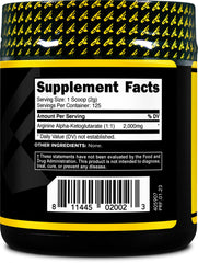 Container and serving size information for PrimaForce AAKG Arginine Powder