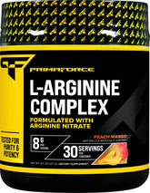 PrimaForce L-Arginine Complex Powder Peach Mango bottle front view