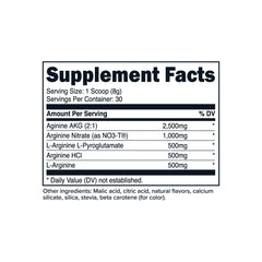 Close-up of PrimaForce L-Arginine Complex Powder label