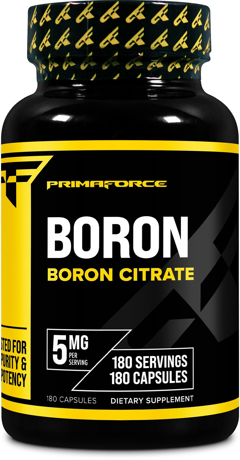 PrimaForce Boron Capsules bottle with 5 mg boron per capsule