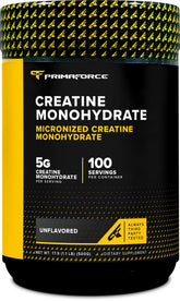 Front view of Primaforce Micronized Creatine Monohydrate 500g bottle