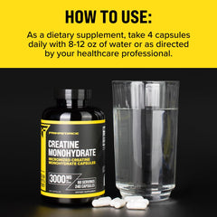 Athlete taking Primaforce Creatine Monohydrate Capsules during workout