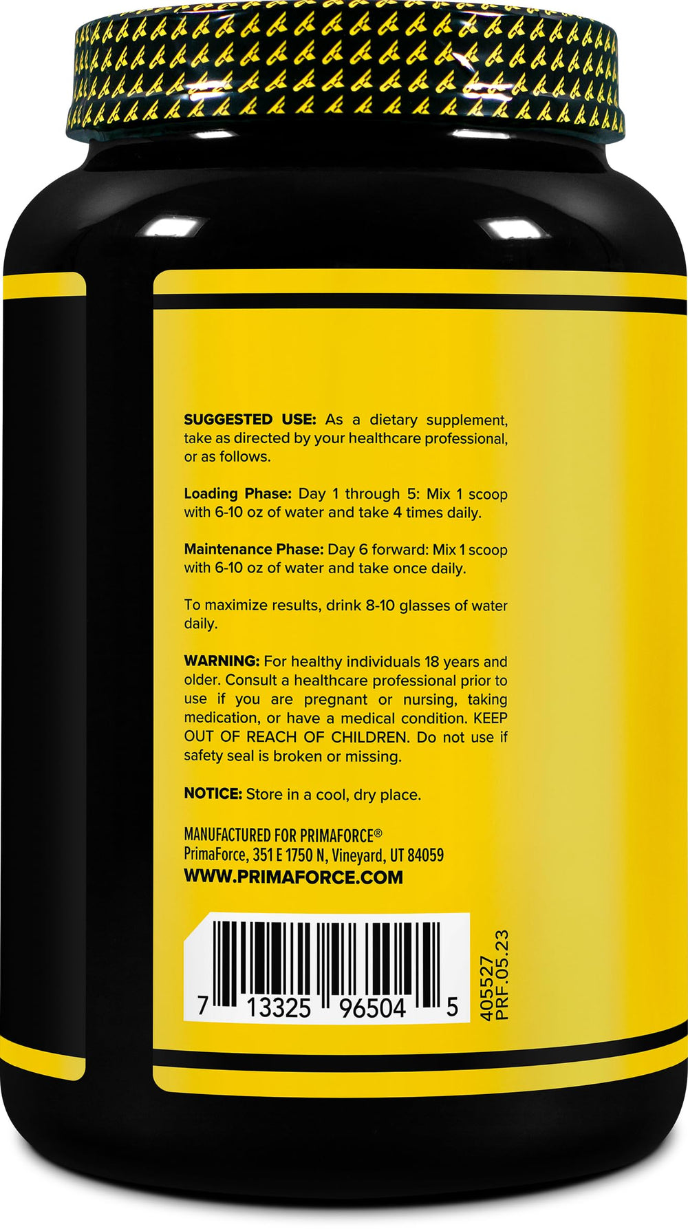 Creatine Monohydrate powder ingredients and micronized formula