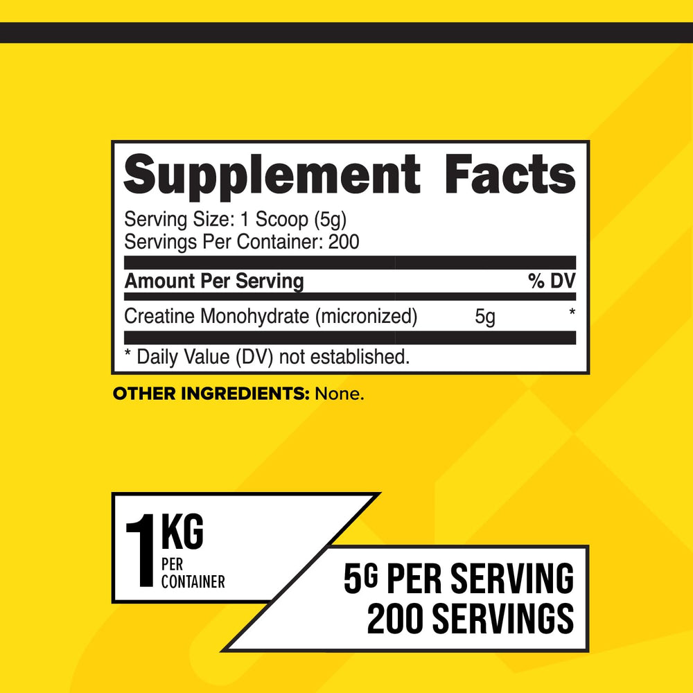 Side view of Primaforce Creatine Monohydrate Powder bottle