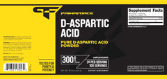 Front view of Primaforce D-Aspartic Acid 300 g packaging with 100 servings