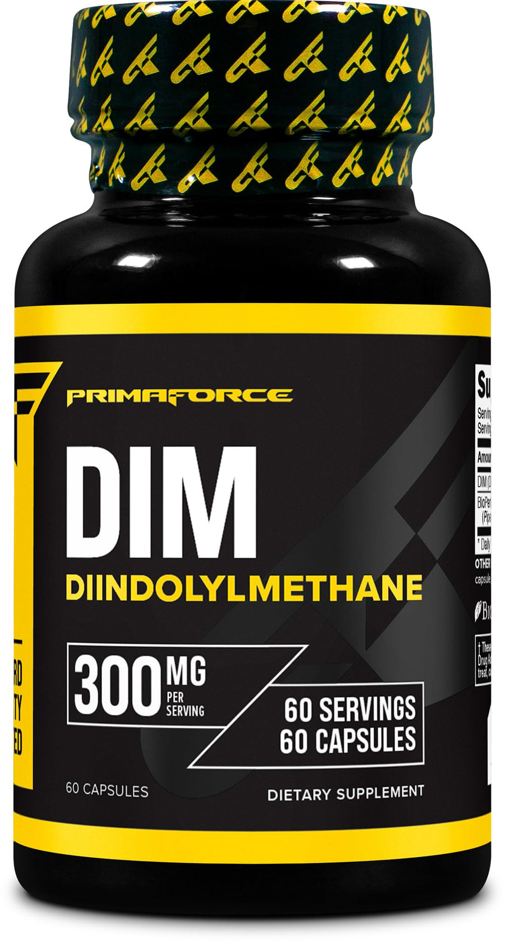 Primaforce DIM supplement bottle – Diindolylmethane 300mg, 60 capsules