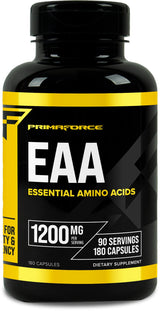 Primaforce EAA Capsules 1200mg bottle with 180 capsules and 90 servings
