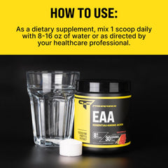 Third-party testing seal on Primaforce EAA Powder packaging