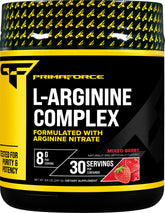 PrimaForce L-Arginine Complex Powder tub with Mixed Berry flavor