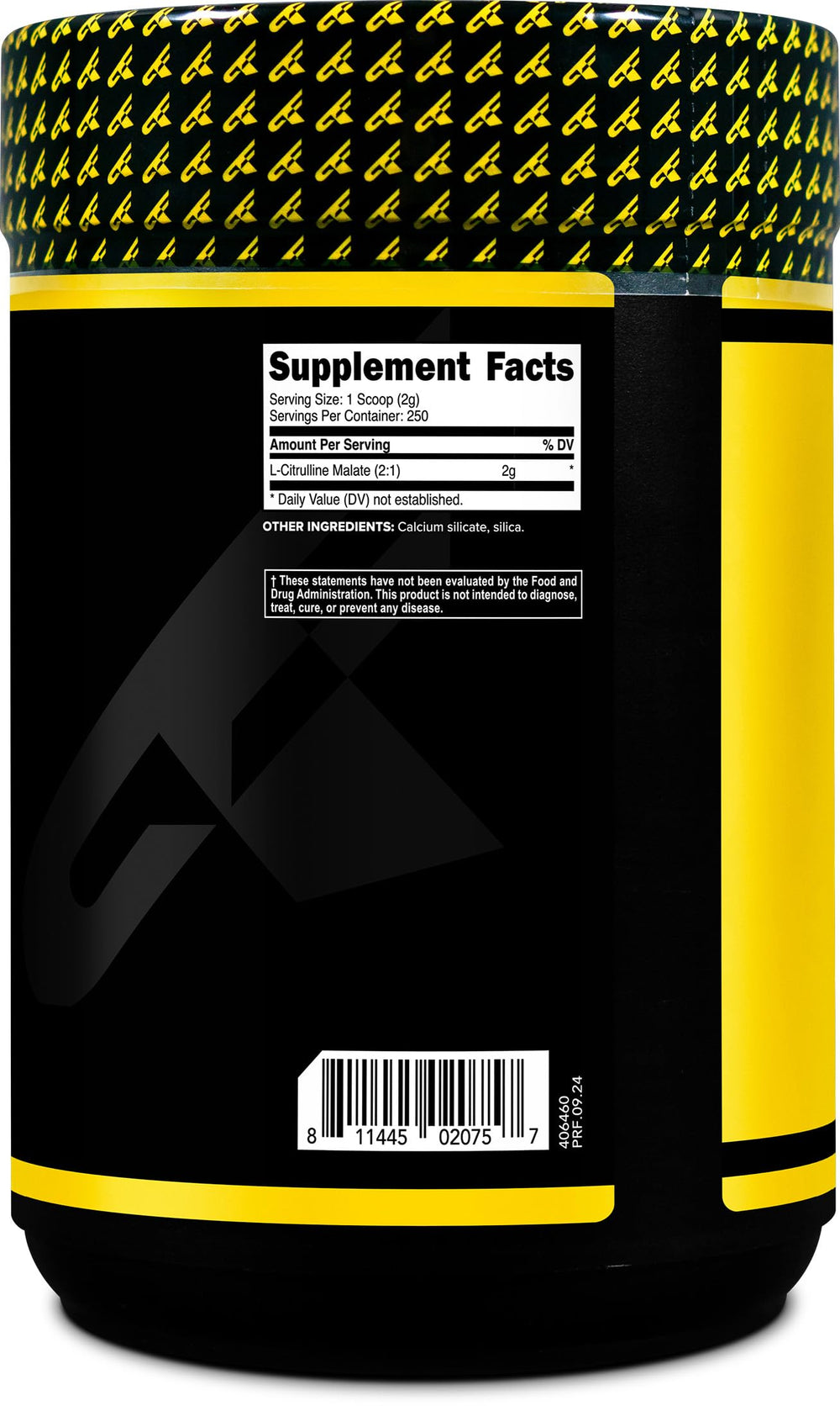 Label detail highlighting 2:1 L-Citrulline Malate ratio
