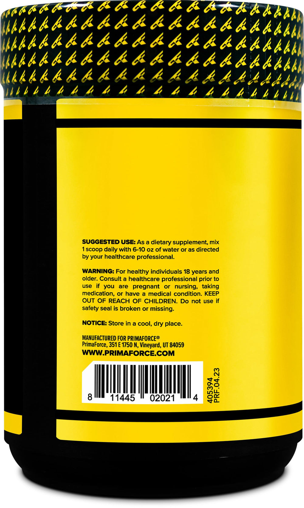 Serving scoop showing 5g of unflavored L-Glutamine