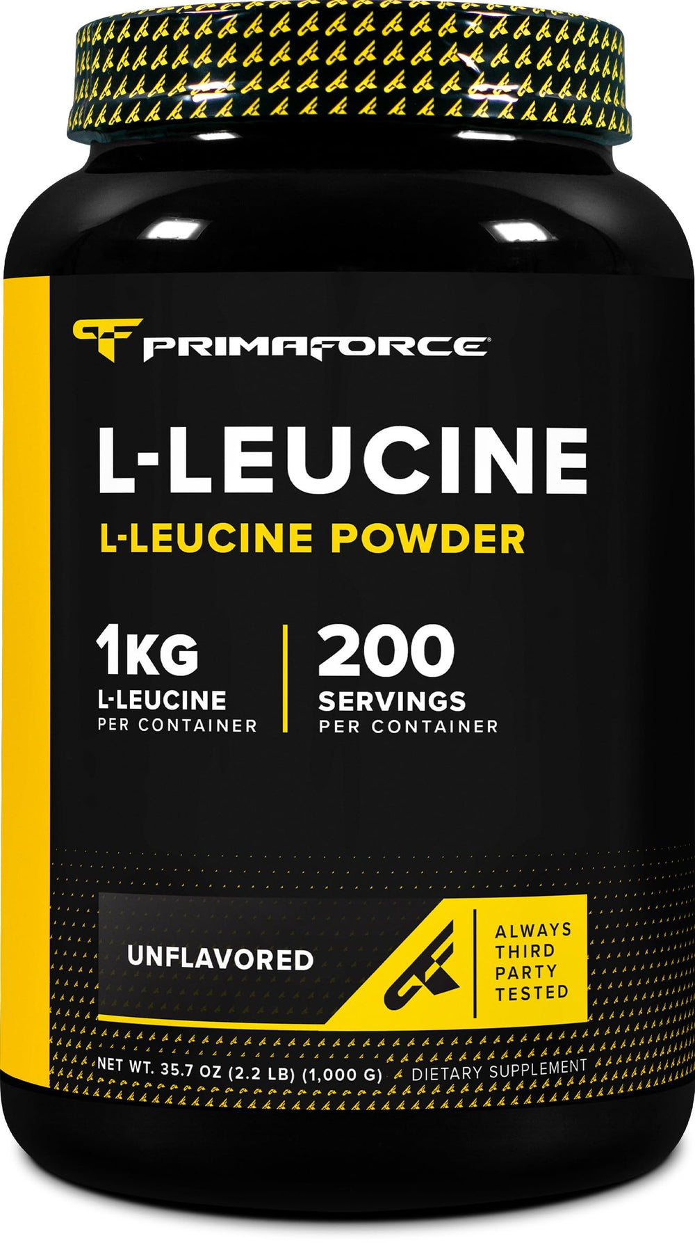 Front view of Primaforce L-Leucine Pure Powder 1kg
