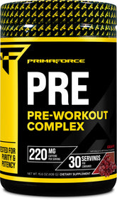 Primaforce Pre-Workout Complex grape container image for energy-ready workouts