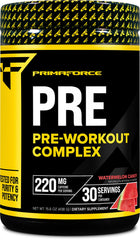 Primaforce Pre-Workout Watermelon Candy tub energizes workouts