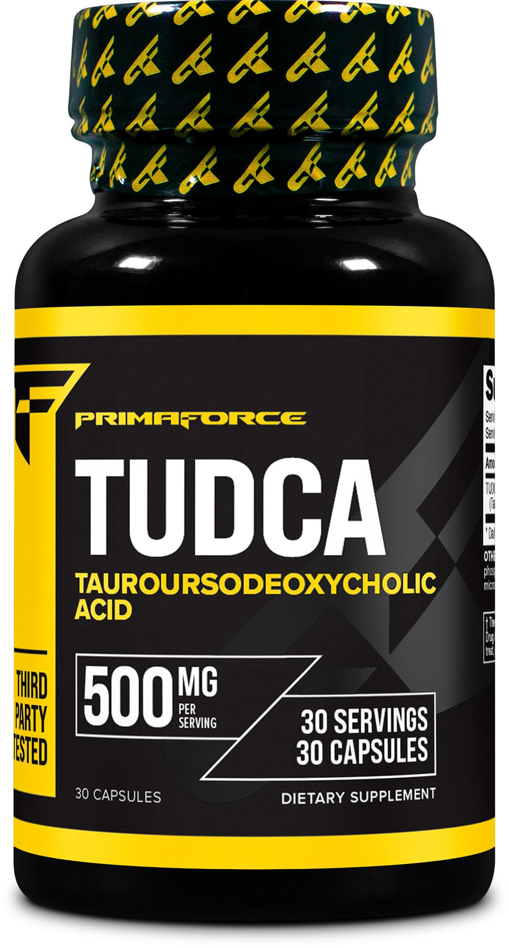 Primaforce TUDCA 500mg per serving bottle with 30 servings