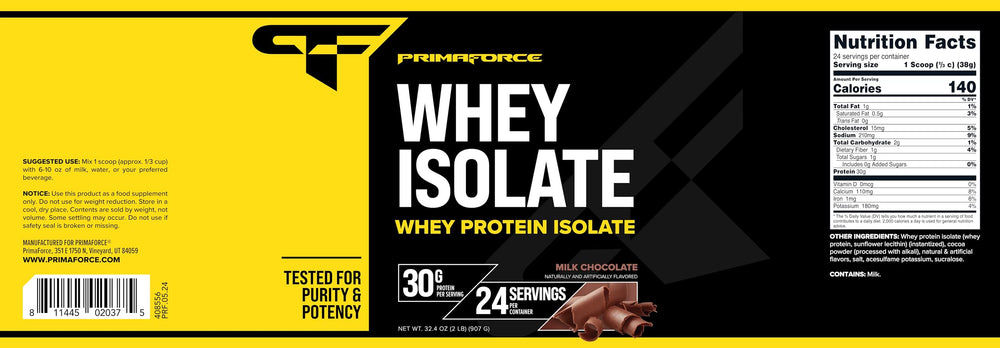 Non-GMO and Gluten Free labels on Primaforce packaging