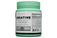 Close-up of Primal Creatine Monohydrate bottle label